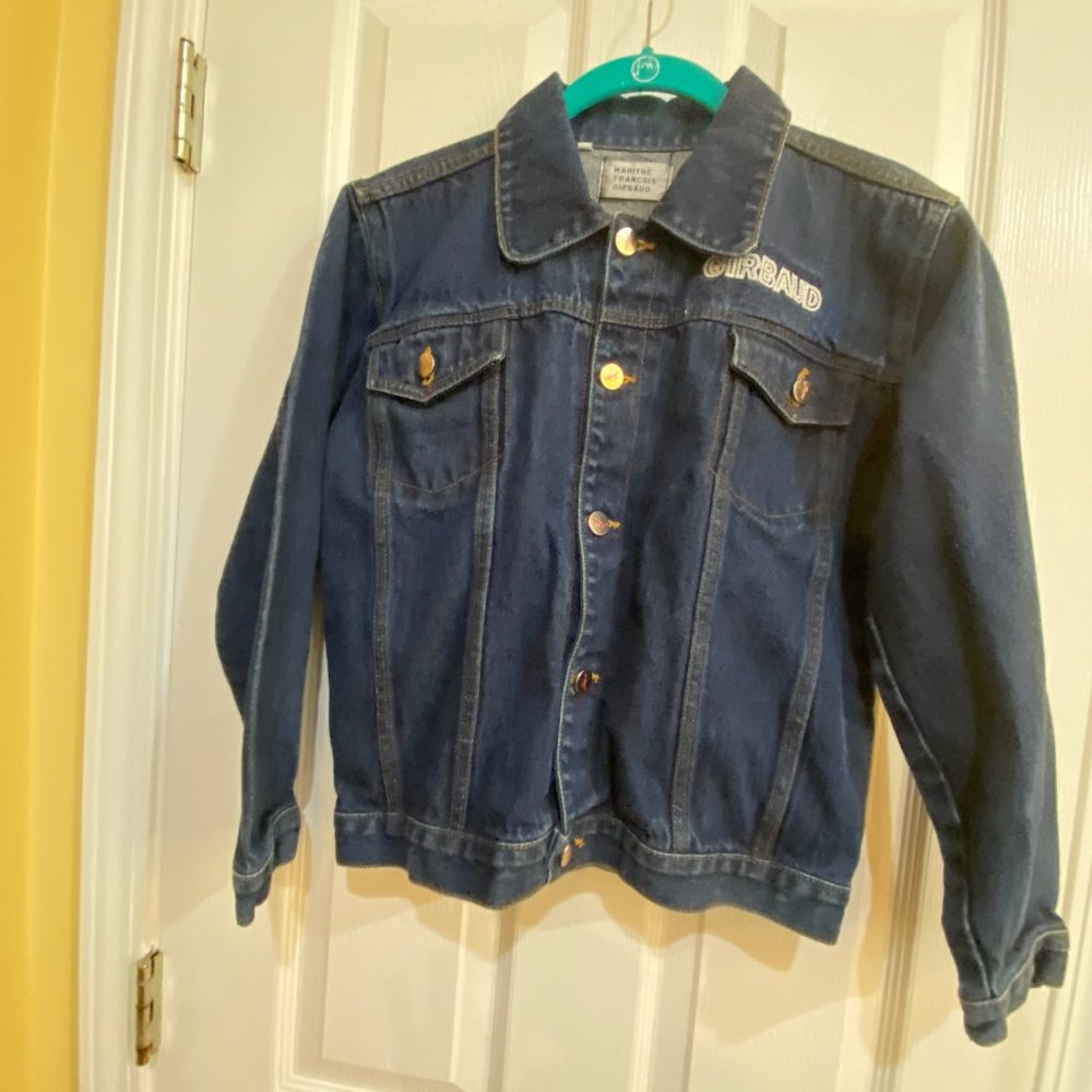 MARITHE FRANCOIS GIRBAUD Women's DENIM Jean JACKET Embroidered SMALL